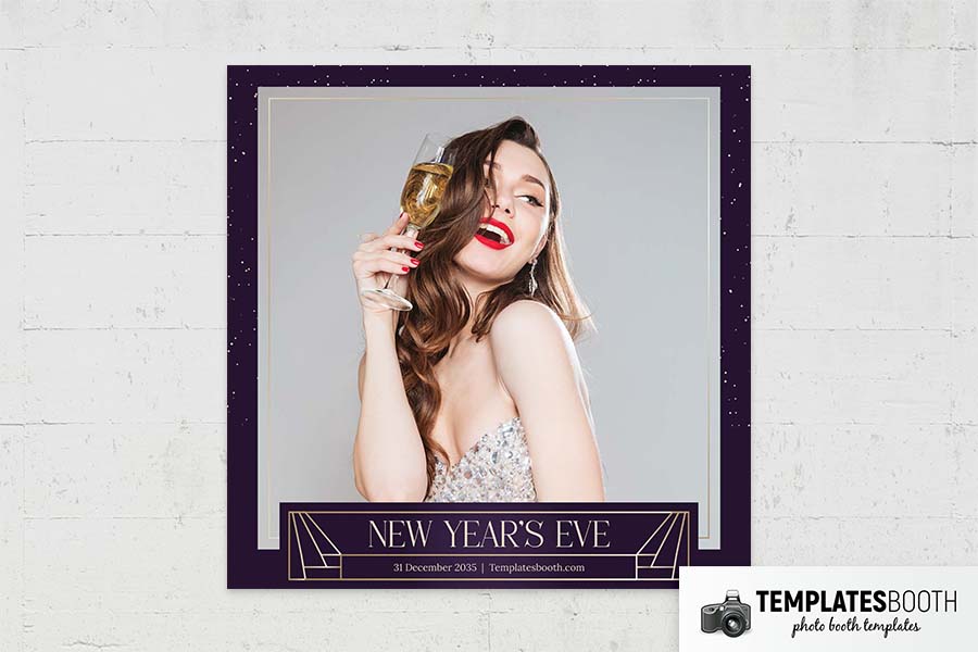 Purple NYE Art Deco Photo Booth Template