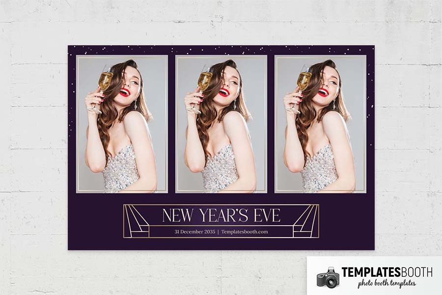 Purple NYE Art Deco Photo Booth Template