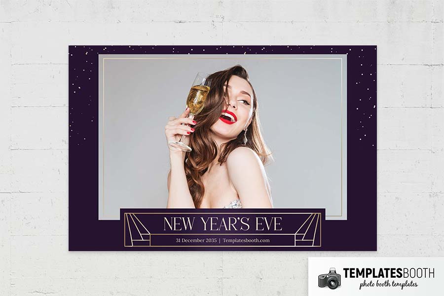 Purple NYE Art Deco Photo Booth Template