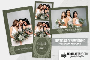 Rustic Green Wedding Photo Booth Template