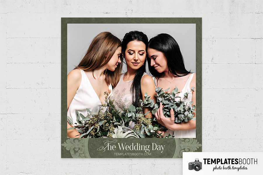 Rustic Green Wedding Photo Booth Template
