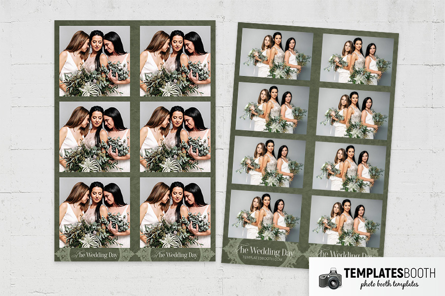 Rustic Green Wedding Photo Booth Template