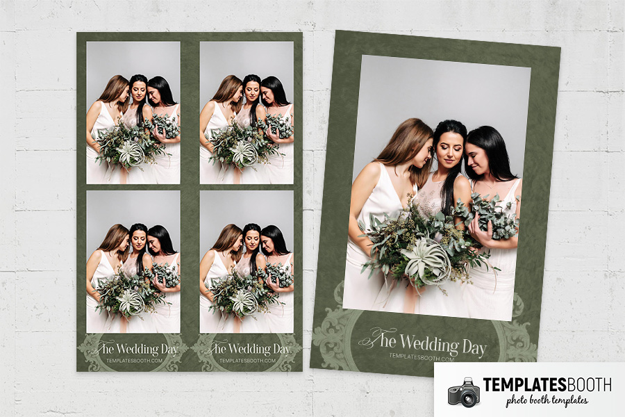 Rustic Green Wedding Photo Booth Template