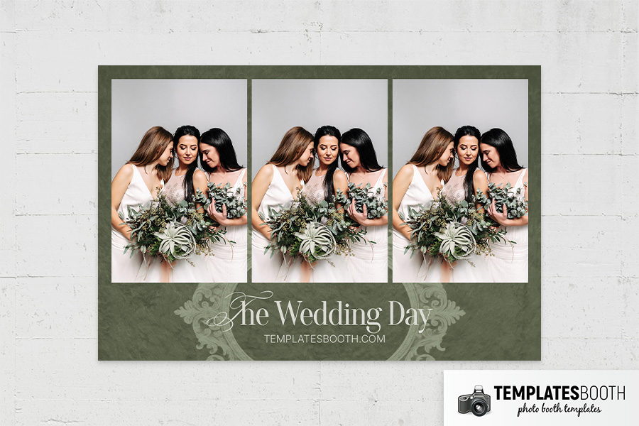 Rustic Green Wedding Photo Booth Template