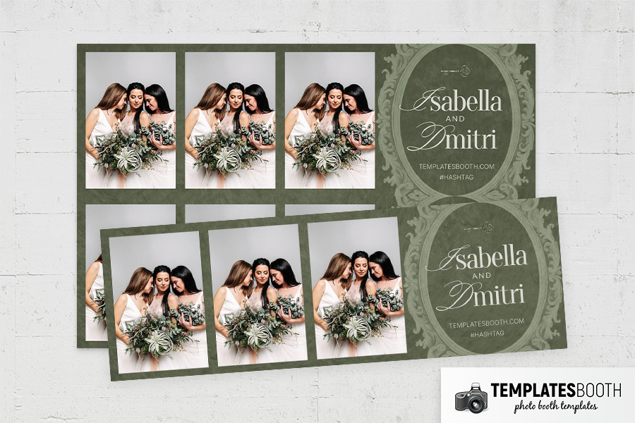 Rustic Green Wedding Photo Booth Template