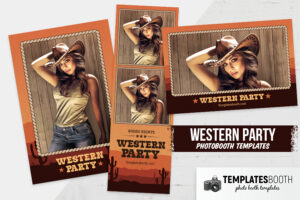 Cartoon Country & Western Photo Booth Template