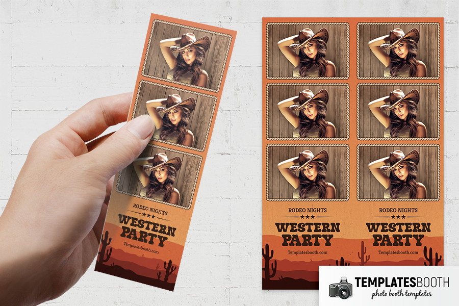 Cartoon Country & Western Photo Booth Template