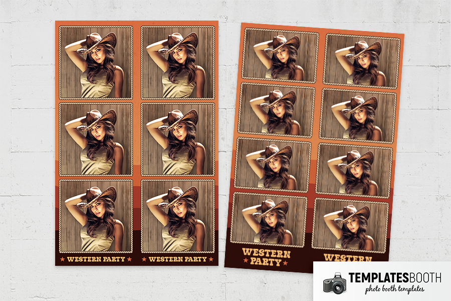Cartoon Country & Western Photo Booth Template