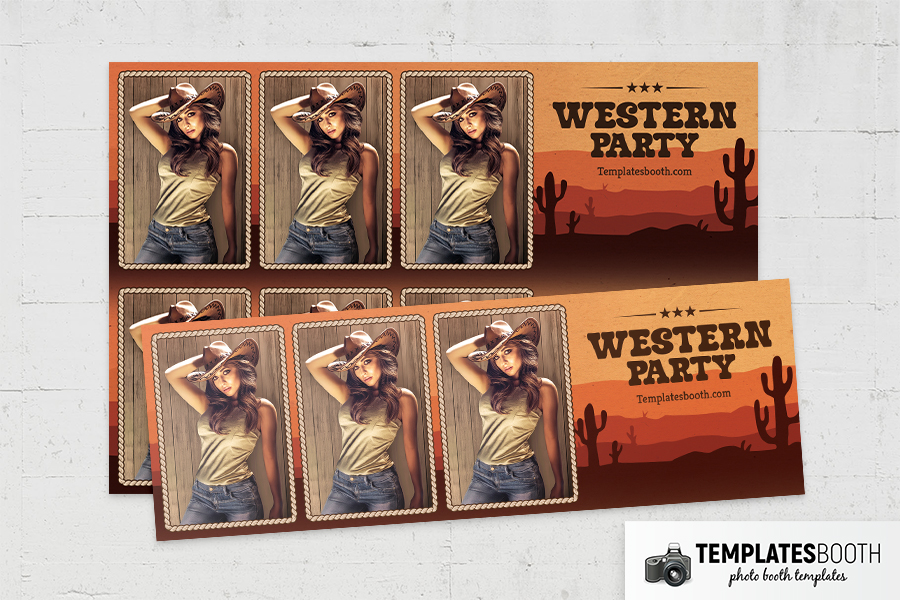 Cartoon Country & Western Photo Booth Template