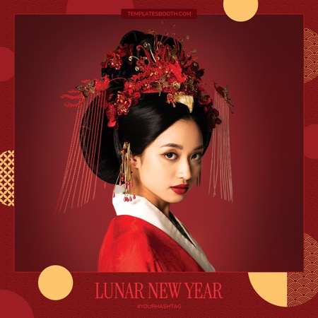 Chinesisches Neujahr Fotobox-Vorlage