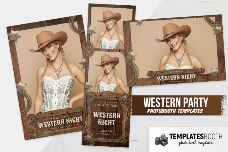 Country and Western Photo Booth Template