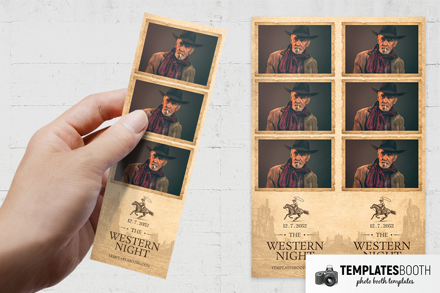 Country and Western Photo Booth Template