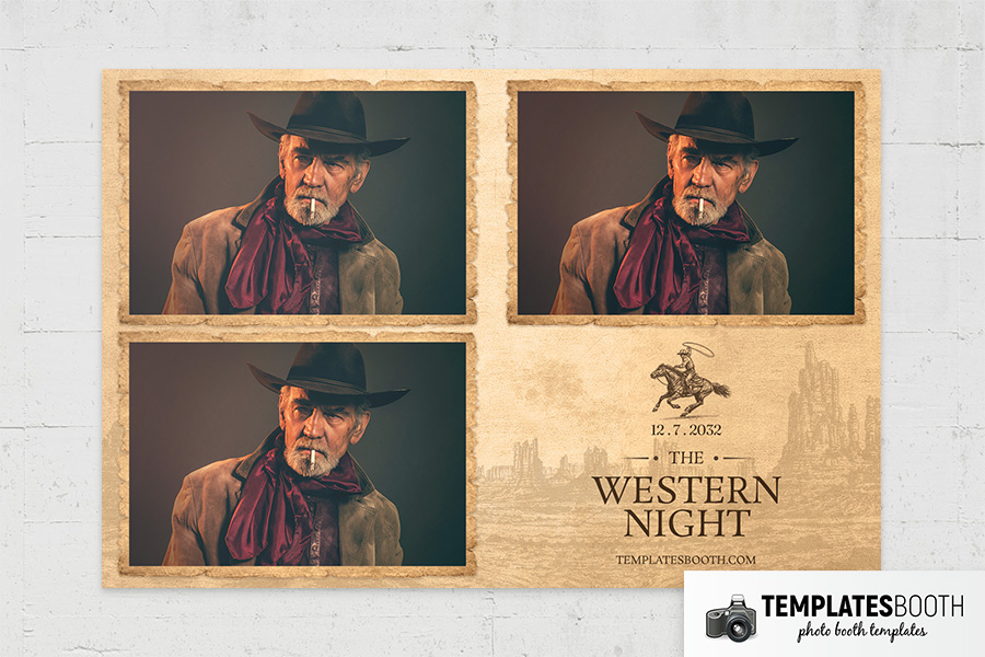 Country and Western Photo Booth Template