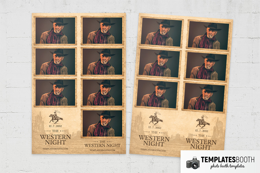 Country and Western Photo Booth Template