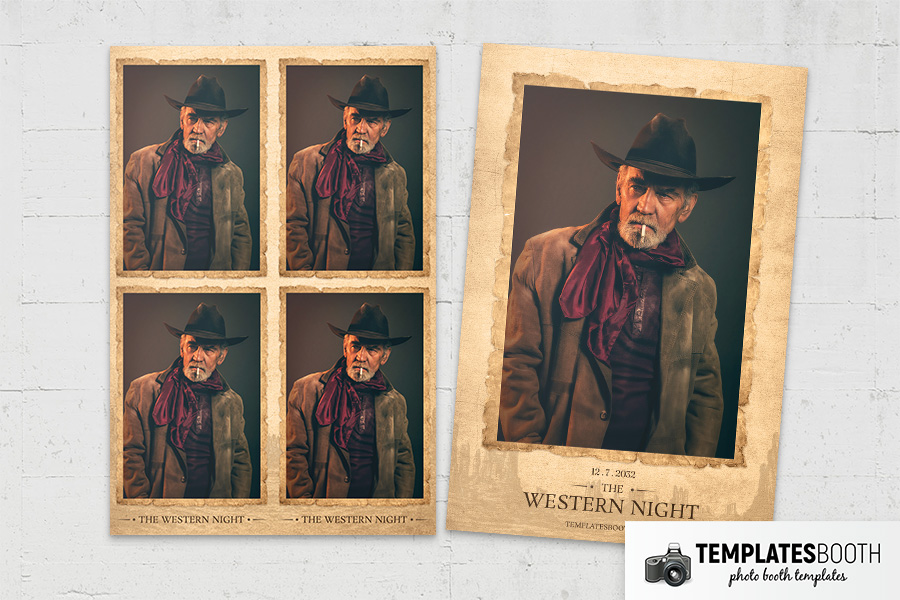Country and Western Photo Booth Template