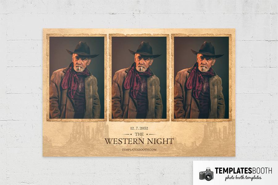 Country and Western Photo Booth Template