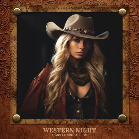 Country- und Western-Fotobox-Vorlage