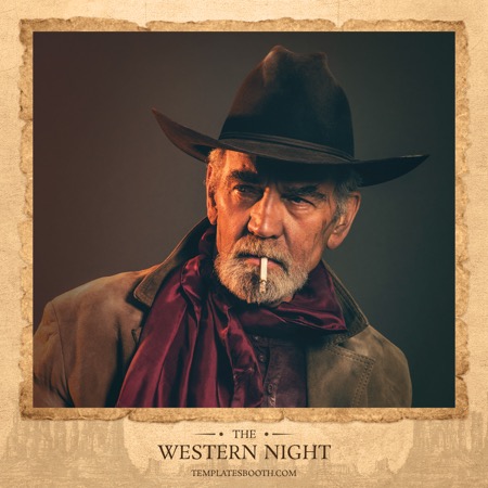 Country- und Western-Fotobox-Vorlage