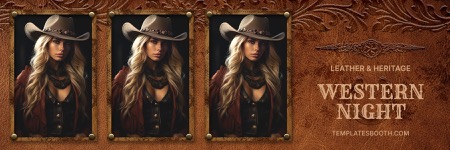 Country- und Western-Fotobox-Vorlage