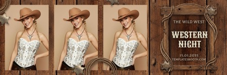 Country- und Western-Fotobox-Vorlage