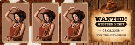 Cowboy-Country Fotobox-Vorlage
