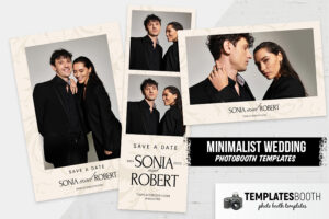 Cream & Black Minimalist Photo Booth Template