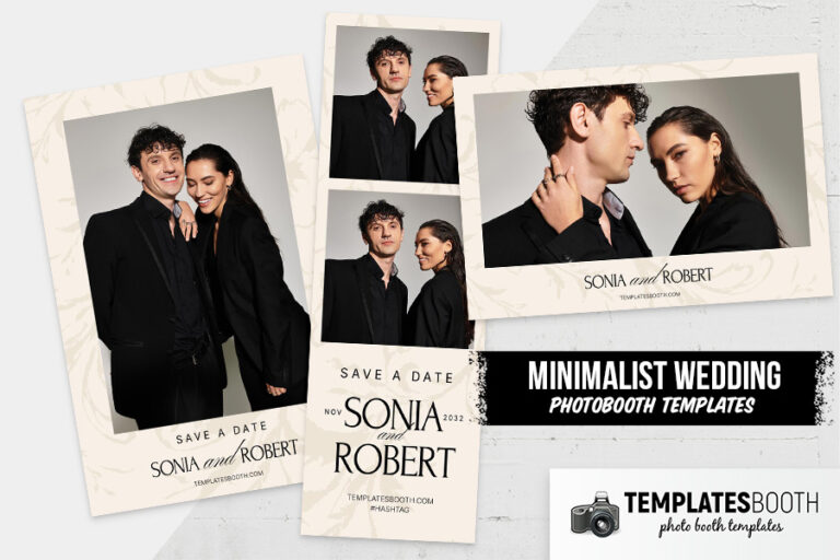 Cream & Black Minimalist Photo Booth Template