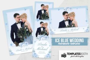 Ice Blue Wedding Photo Booth Template