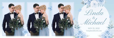 Eisblau Hochzeit Fotobox-Vorlage