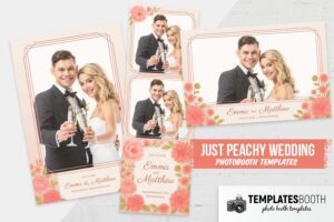 Just Peachy Wedding Photo Booth Template