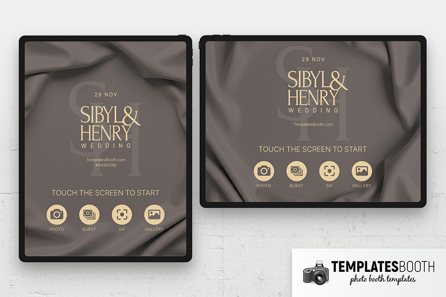 Minimal Stone Photo Booth Welcome Screen