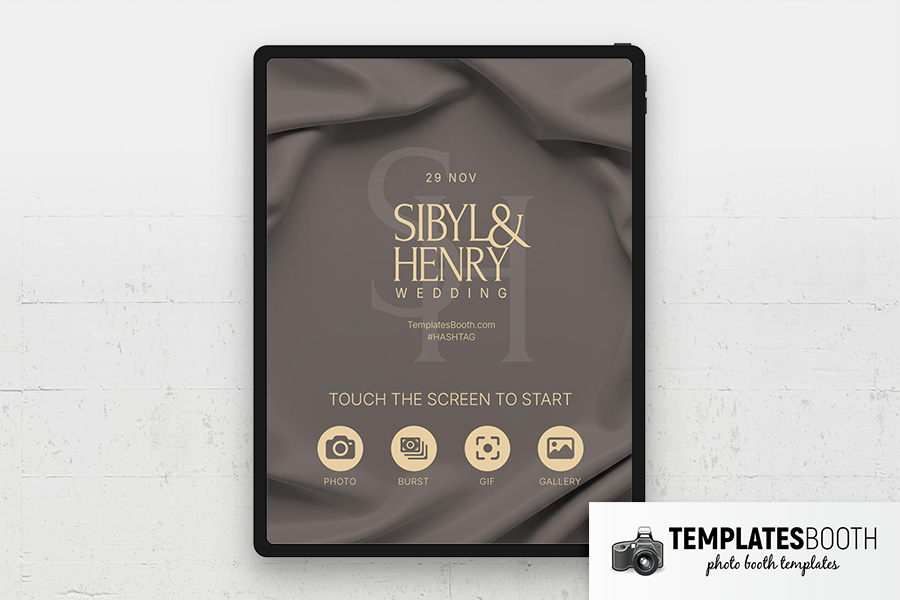 Minimal Stone Photo Booth Welcome Screen