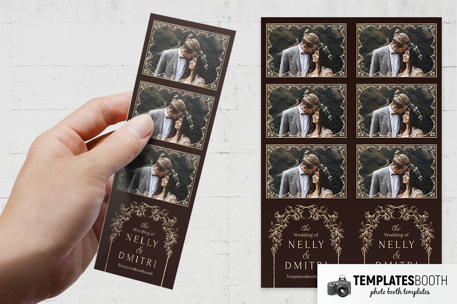Moody Fall Wedding Photo Booth Template Preview