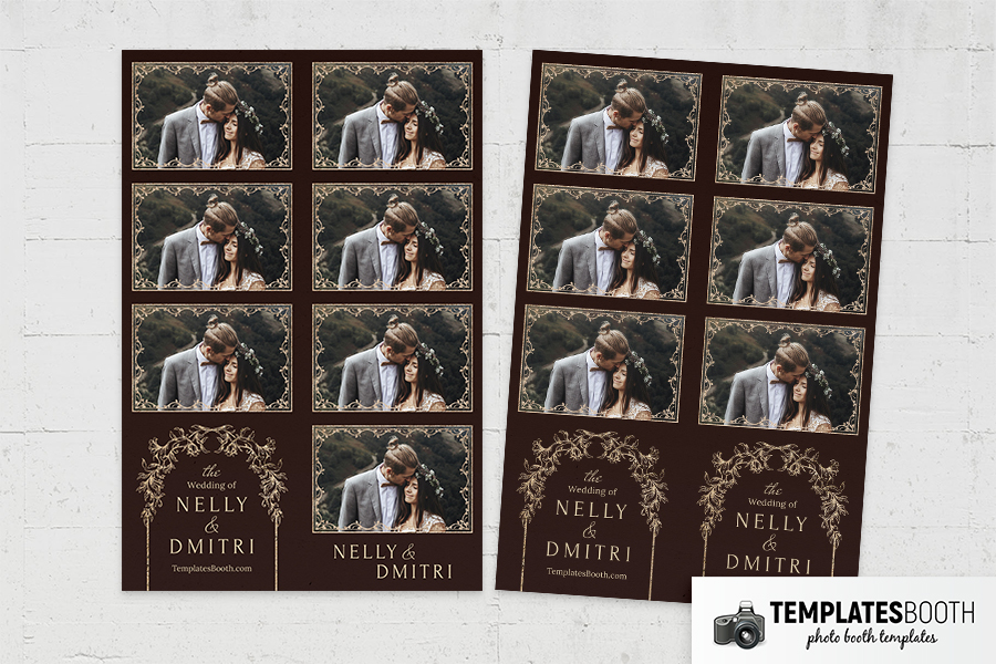 Moody Fall Wedding Photo Booth Template Preview