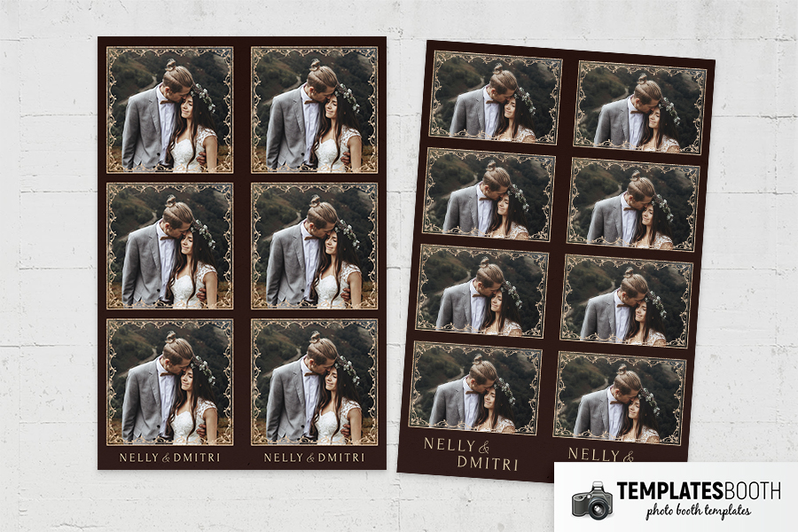 Moody Fall Wedding Photo Booth Template Preview