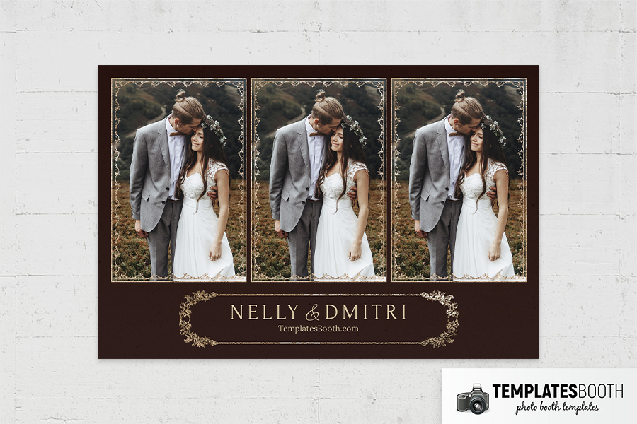 Moody Fall Wedding Photo Booth Template Preview