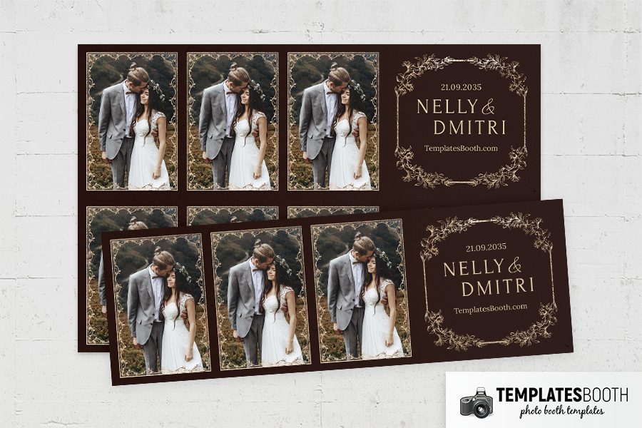 Moody Fall Wedding Photo Booth Template Preview