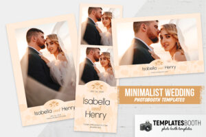 Peach Floral Wedding Photo Booth Template