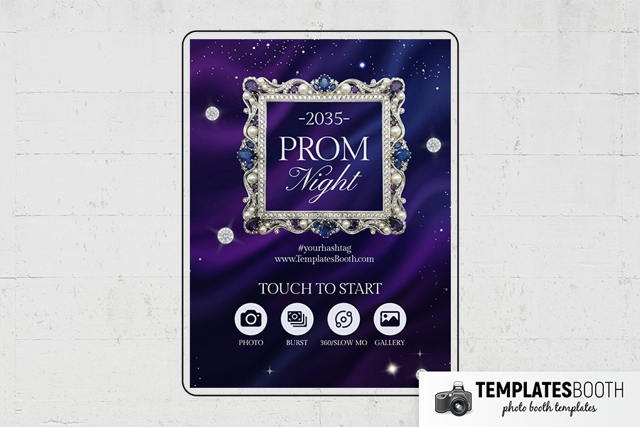 Prom Night Party Photo Booth Template Preview