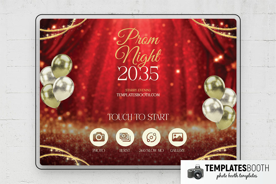 Prom Night Photo Booth Template Preview
