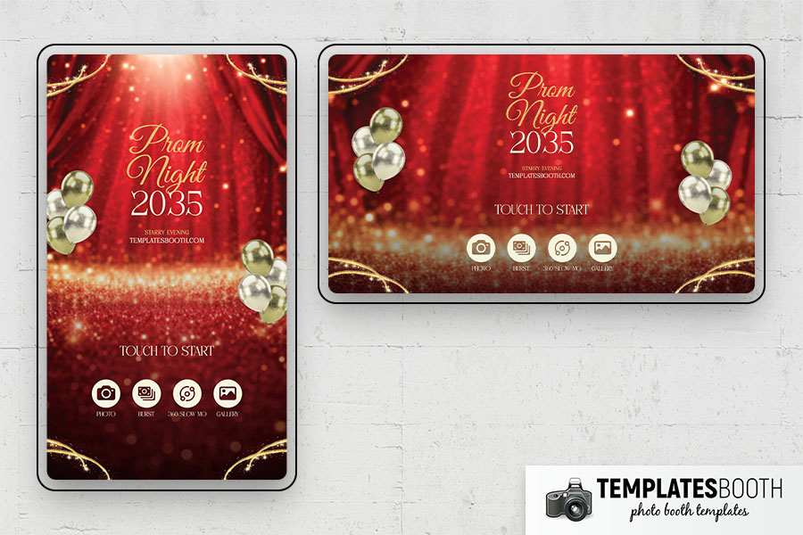 Prom Night Photo Booth Template Preview