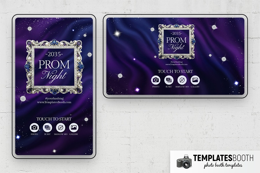 Prom Night Party Photo Booth Template Preview