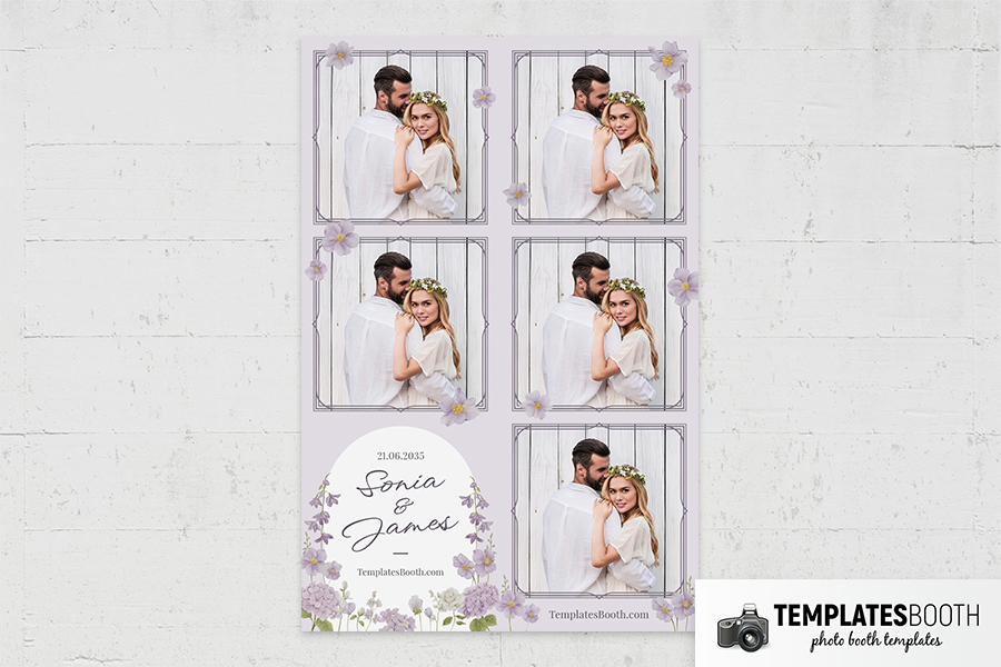Purple Wedding Photo Booth Template Preview