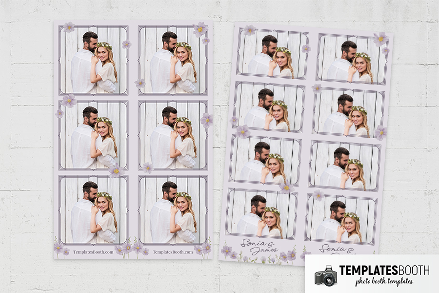 Purple Wedding Photo Booth Template Preview