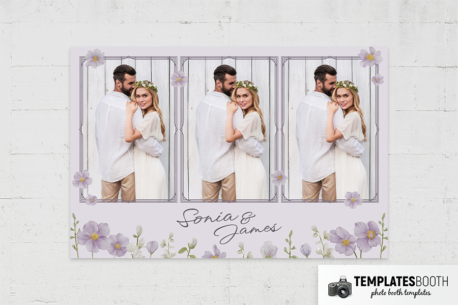 Purple Wedding Photo Booth Template Preview