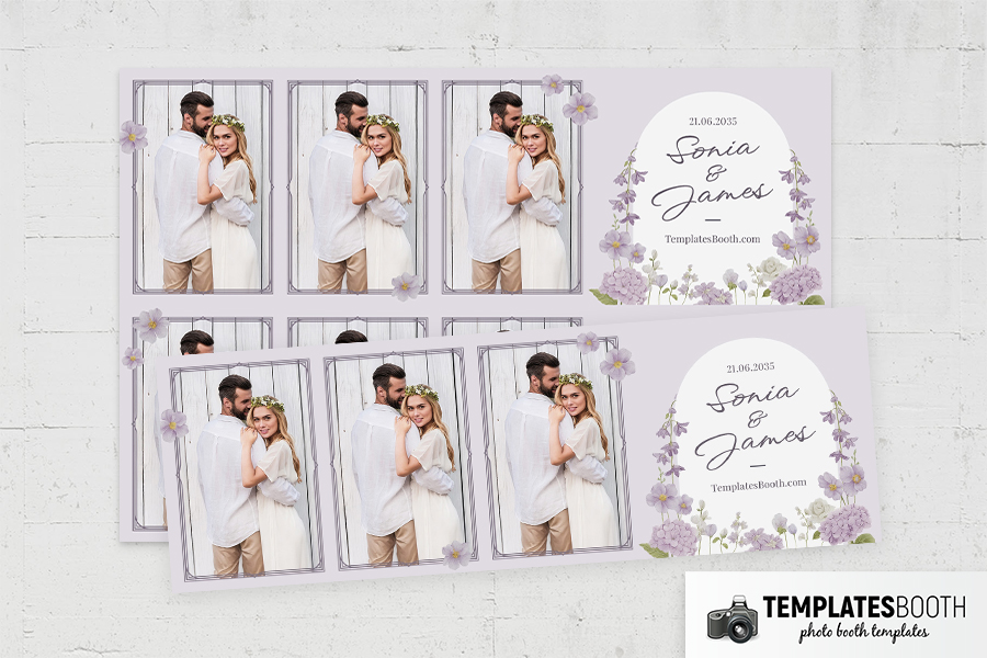 Purple Wedding Photo Booth Template Preview