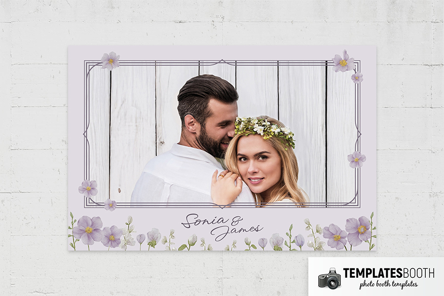 Purple Wedding Photo Booth Template Preview