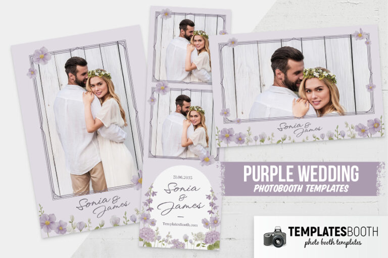 Purple Wedding Photo Booth Template