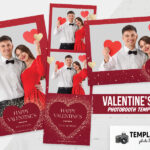 Red & Gold Valentine's Day Photo Booth Template