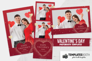 Red & Gold Valentine's Day Photo Booth Template
